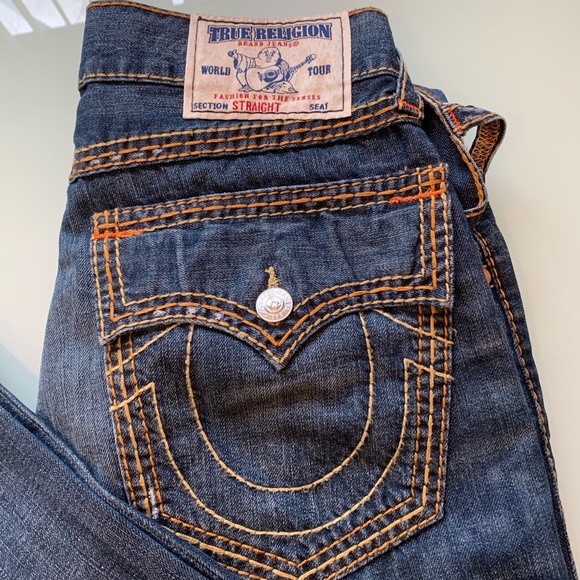 True Religion Other - True Religion jeans blue straight 33 actual 34/30.